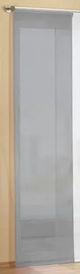 Produktbild von Preisgünstiger Flächenvorhang Schiebegardine, transparent, unifarben, mit Zubehör, 245x60, Grau, 85589