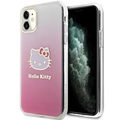 Obrázek produktu pro Hello Kitty IML Gradient Electrop Kitty Head - pouzdro pro iPhone 11 (růžové)