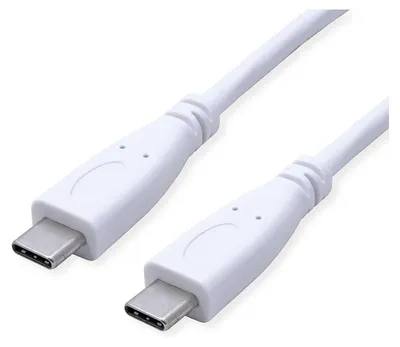 Obrázok produktu pre VALUE 11.99.9056, 0,5 m, USB C, USB C, USB 3.2 Gen 2 (3.1 Gen 2), 10 Gbit/s, Biela