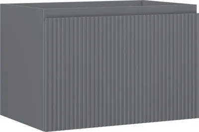 Obrázok produktu pre Mexen Rivel kúpeľňová skrinka 70 cm, 1 zásuvka, rebrovaná, matný grafit - 91A20-07047-1-BF66