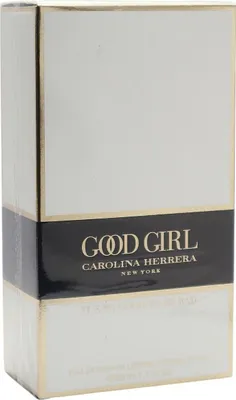 A product box for Carolina Herrera Good Girl perfume.