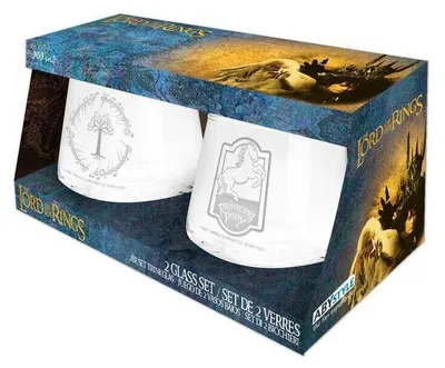 Produktbild von Der Herr der Ringe Glas-Set  Gläser Set - Prancing Pony und Gondor durchsichtig Standard