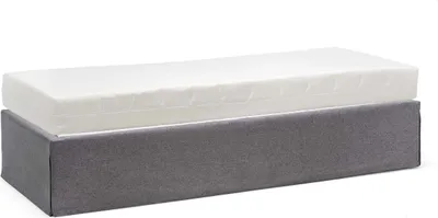 Produktbild von Funktionsbett Unterbau Bett Premium Twinbox – 90 x 200 cm / Nika grau / mit Matratze