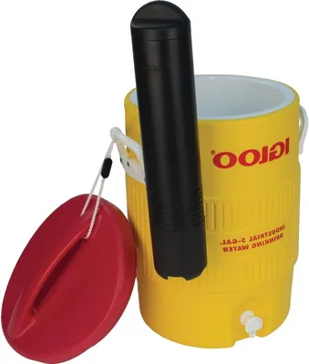 Productafbeelding van Waterkoeler - Drankdispenser - Werkplaats Gebruik - Houdt IJs 3 Dagen - 5 Gallon - Geel Rood