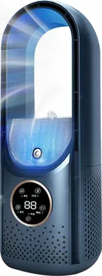 Produktbild von USB-Plug-in-Ventilator ohne Flügel, tragbarer Ventilator für Klimaanlagen mit 6 Geschwindigkeitsstufen, Timing-Spray-Kühlventilatoren für Zuhause