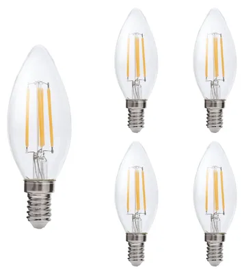 Produktbild von Kobi E14 LED Filamentlampe 4W 470lm 3000K 230V 5 Stück
