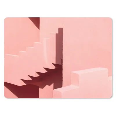 Produktbild von MuchoWow® Mauspad Mousepad Rosa - Architektur - Treppe - Pastell 40x30 cm - Mousepads - Maus Mat - Pad - Mausunterlage - Anti Rutsch