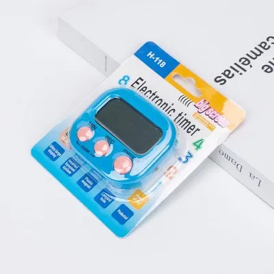 Produktbild von Digitaler Wecker mit Timer und Stoppuhr, blauem Display, magnetischer Aufhängung, inkl. Klappstand, großem LCD, Eierwecker-Funktion