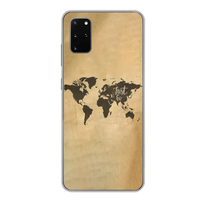 Produktbild von MuchoWow® Handyhülle Schutzhülle Hülle für Samsung Galaxy S20 Plus Weltkarte - Karte - Sprichwörter Silikon Softcase Handy Hülle - Hartschale