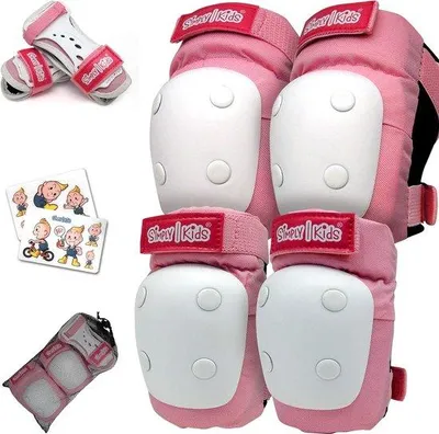 Produktbild von Famanu Knieschoner Schutzset - Für Jungen und Mädchen, Skateboarden, Rollschuhlaufen, Radfahren, Sport