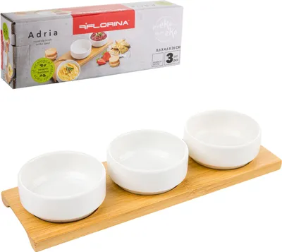 Produktbild von Dipschale 4 tlg. SET PORZELLAN Snackschale Dipschälchen Servierschale FLORINA