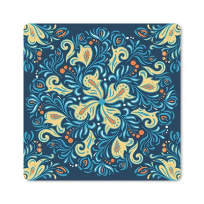Produktbild von MuchoWow® Mauspad Mousepad Blütenblätter - Polka dots - Rund - Muster 30x30 cm - Mousepads - Maus Mat - Pad - Mausunterlage - Gaming