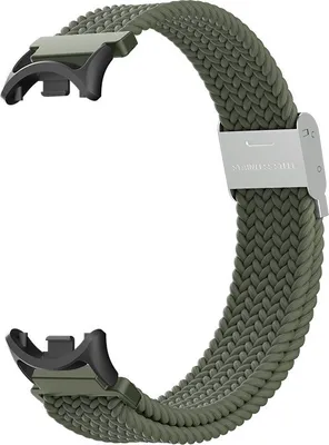 Produktbild von INF Gewebtes Nylon-Uhrenarmband für Xiaomi Mi Band 8/9 Grün