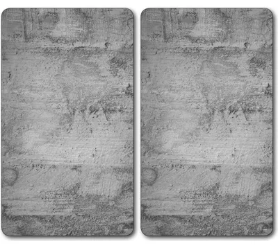 Image de Lot de 2 plaques de protection en verre "Béton" - Gris - L 50 x l 28,5 cm