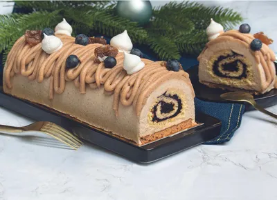 Produktbild von Set "Bûche-Workshop" mit Backform und Biskuitplatte