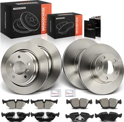 Image de Frankberg 4x disques de frein 8x plaquettes de frein essieu avant essieu arrière pour BMW Série 5 Touring E39 2.0L 2.2L 2.5L 2.8L 2.9L 1997-2004