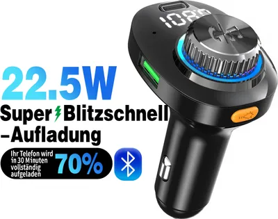 Produktbild von C18 Bluetooth FM Transmitter für Auto KFZ-Transmitter