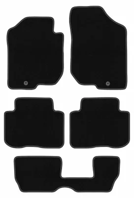 Immagine prodotto di Tappetini in moquette per Kia Carens III 2006-2010 (7 posti) – set 4 pezzi, neri, su misura – Wielganizator BASIC