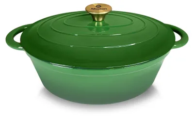 Produktbild von Gänsebräter gusseisen Verdeluxe Verdeluxe 30x22x11cm grün 1pc