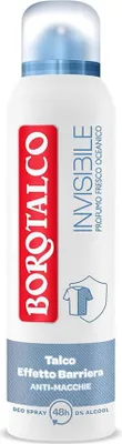 Zdjęcie produktu dla Dezodorant Deodorante Spray 150ml Invisible Fresh Azzurro - Borotalco