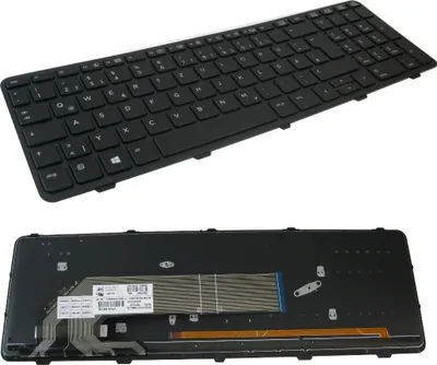 Produktbild von Original Tastatur mit Hintergrundbeleuchtung Notebook Keyboard Austausch Deutsch QWERTZ für HP Probook 450-G0 450-G1 450-G2 455-G1 455-G2 455-G2 470-G0 470-G1 470-G2 F200 (Deutsches Tastaturlayout)