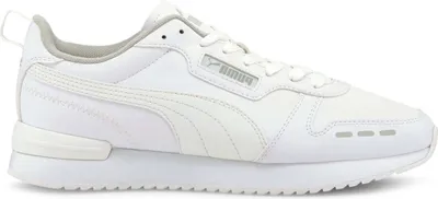 A white Puma R78 SL Runner Uni Sneaker is shown from the side against a white background.