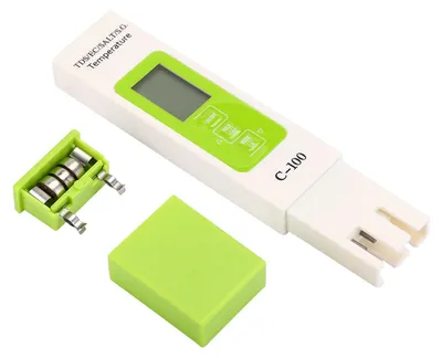 Obrázek produktu pro C-100 5-v-1 tester slanosti, TDS a EC pro mořskou vodu – multifunkční tester kvality vody s podsvícením