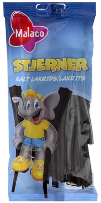 Produktbild von Malaco Stjerner Salt Lakrids 92g