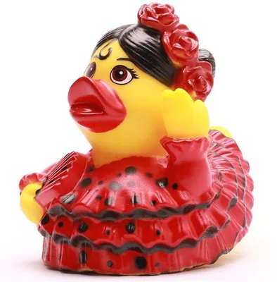 Produktbild von Badeente Flamenco Tänzerin Vinyl 8 cm