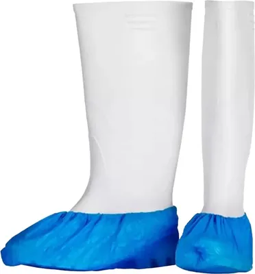 PE Einmal Überziehschuhe, 15 x 42 cm, blau, Polyethylen, Med-Comfort