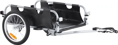 Produktbild von VEVOR Fahrradanhänger, 45 kg Tragkraft, Transportanhänger, faltbar und verstaubar, Schnellverschluss mit Universalkupplung, 41 cm Räder, sichere Reflektoren, passend für 558,8-711,2 mm Fahrradräder