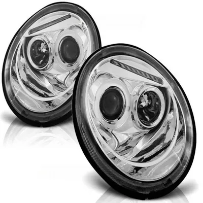 Immagine prodotto di Fari LED "Angel Eyes" compatibili con VW New Beetle 98-05, cromati