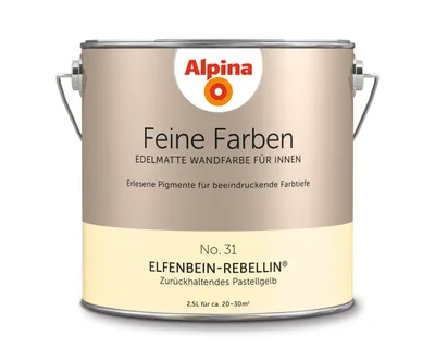 Produktbild von Alpina Feine Farben No. 31 Elfenbein-Rebellin® edelmatt 2,5 Liter + Rührholz