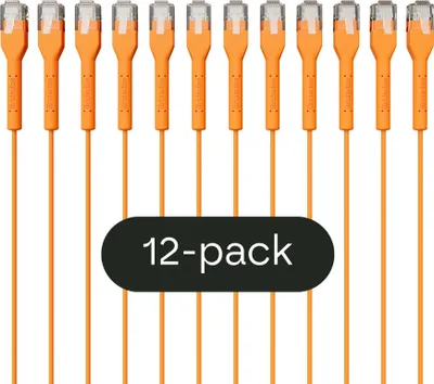 Zdjęcie produktu dla Kabel krosowy Broadbe Slim 5G, pomarańczowy, 0,1 m, opakowanie 12 sztuk