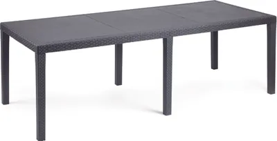 Produktbild von Prince Antracitově zbarvený ratanový stůl z pryskyřice 220x90 cm.