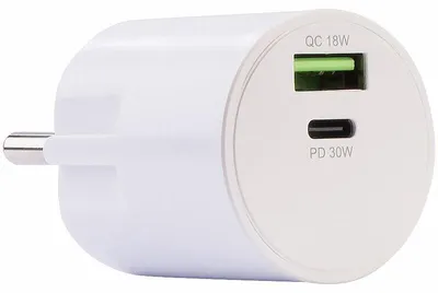 Image de Chargeur secteur compact USB-A / USB-C 30 W