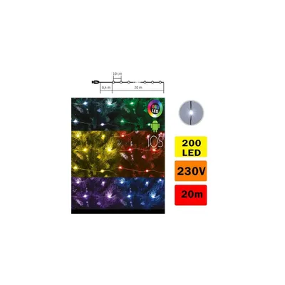 Obrázek produktu pro Vánoční sada 200ks RGB LED 29 programů HOME ML200RGBSMART