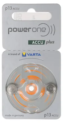 Obrázok produktu pre PowerOne P13 PR48, ACCUplus batéria do načúvacích prístrojov, balenie po 2 kusoch