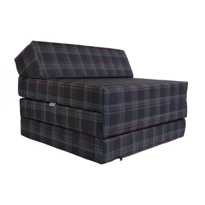 Produktbild von Klappmatratze Gästematratze mit Kopfteil mit VW GTI Muster Größe 200x70x10cm