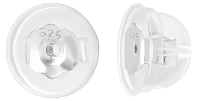 Produktbild von Ohrstecker Verschluss: Stopper aus Silber 925 mit Silikon (1 Paar)