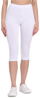 Image de Leggings 3/4 pour femme Bellivalini en viscose BLV50-148 (blanc, S)