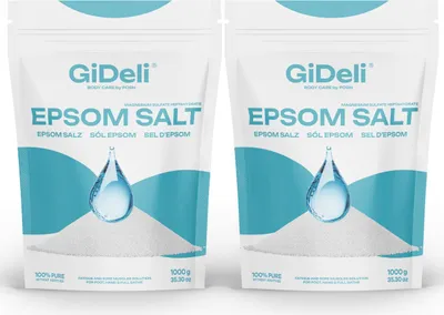 Image de Sel d'Epsom 2 kg Sel amer Sulfate de magnésium Sels de bain Bain de pieds Gommage Jardin GiDeli