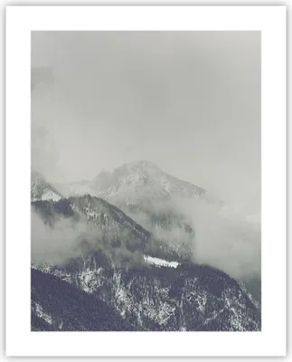 Produktbild von Poster - Poster ohne Rahmen - Berge Wald Nebel - 40x50 cm - Wand Bild - Wanddeko - Wandbilder - Kunstposter - Wandposter - Bilder - Kunstdruck - Wanddekoration - Wandbild - P2XPA40x50-4270
