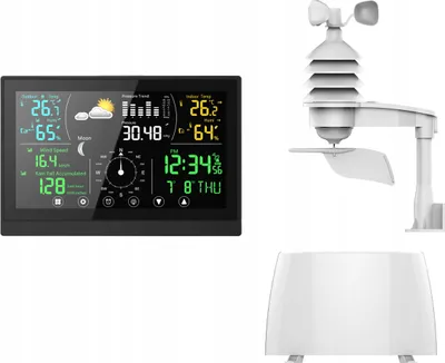 Immagine prodotto di Winner Group 7911, Nero, Anemometro (indicatore del vento), Igrometro da interno, Termometro da interno, Igrometro da esterno,..., Barometro, Igrometro, Termometro, Barometro, Igrometro, Termometro
