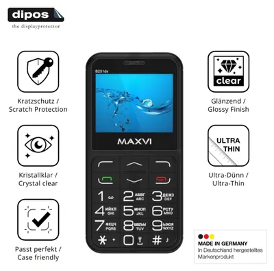 Produktbild von 4x Schutzfolie für Maxvi B231ds klar Displayschutzfolie Folie Display Schutz dipos