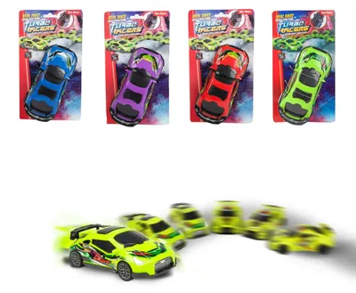 Immagine prodotto di Modellino da corsa in plastica da 17 cm per volano, 4 colori su cartoncino