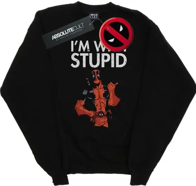 Produktbild von Marvel - "I'm With Stupid" Sweatshirt für Damen BI16197 (XL) (Schwarz)