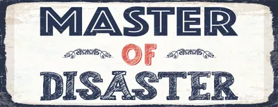 Produktbild von vianmo Holzschild 10x27 cm Master of Disaster