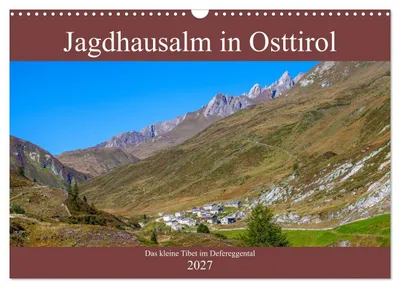 Produktbild von Jagdhausalm in Osttirol (Wandkalender 2027 DIN A3 quer), CALVENDO Monatskalender