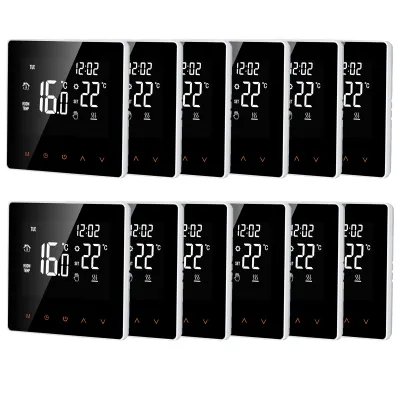 Produktbild von 12X Digital Thermostat Raumthermostat elektrische Fussbodenheizung Smart LCD Display Touchscreen Woche Programmierbare Elektrische Fussbodenheizung Thermostat fuer Home School Office Hotel 16A